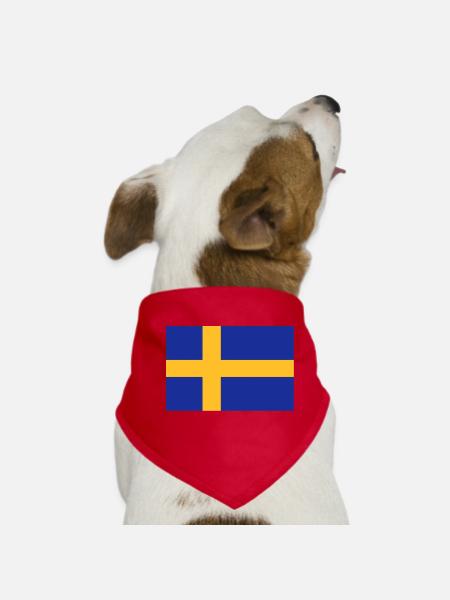 drapeau_suede - Hunde-Bandana - Rot - Vorne