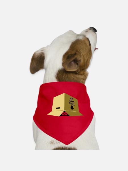 Une boîte déplacer - Bandana pour chien - rouge - Devant