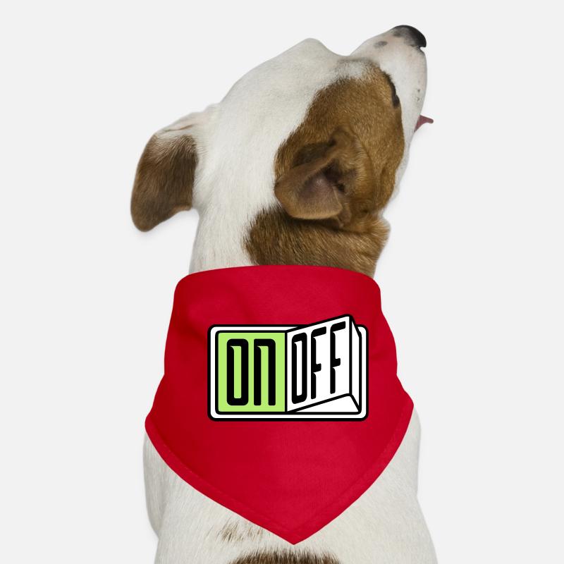 on off switch button button turn off Dog Bandana