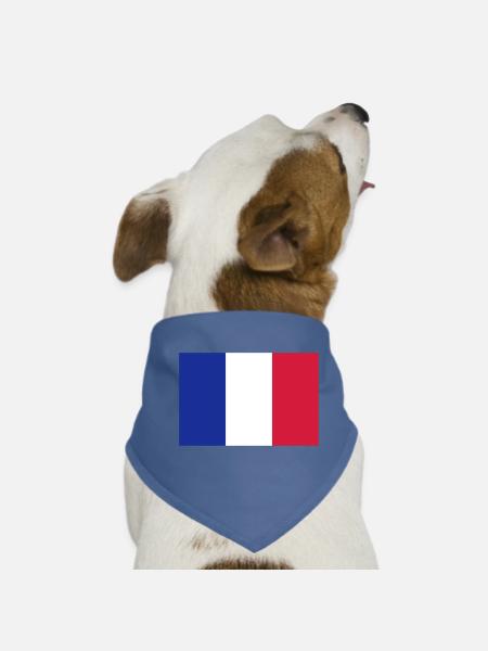 Drapeau de la France - Bandana pour chien - rouge - Devant