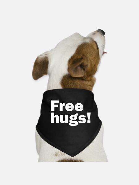 Free hugs - Dog Bandana - black - Front