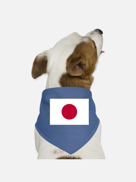 Japan flag - Dog Bandana - red - Front