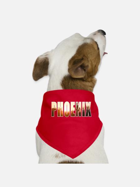 Phoenix - Dog Bandana - red - Front