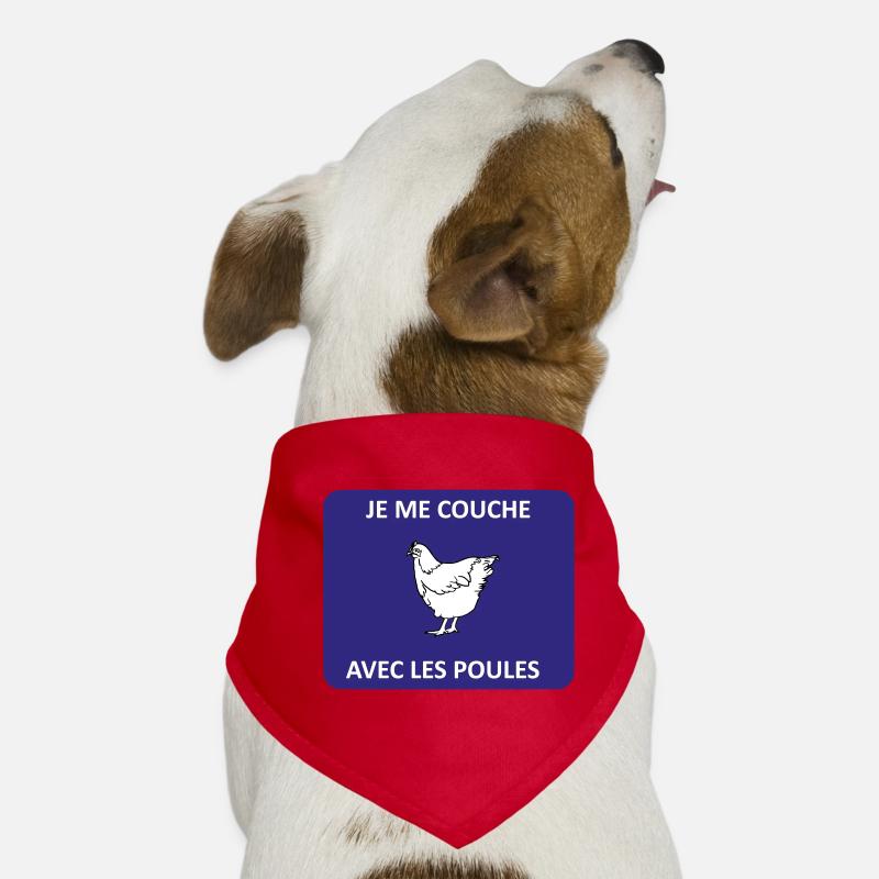 I go to bed with the chickens Dog Bandana