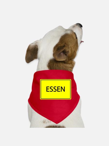 ortsschild essen - Hunde-Bandana - Rot - Vorne