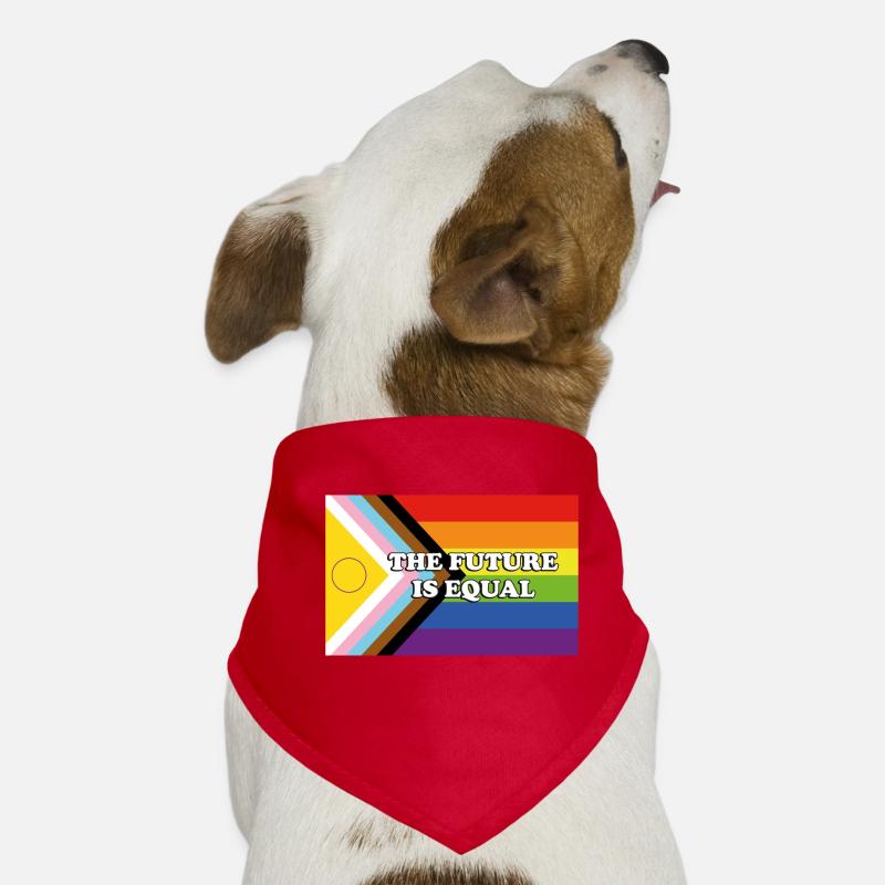 Inclusive Pride Progress Flag DIE ZUKUNFT IST GLEICH Hunde-Bandana
