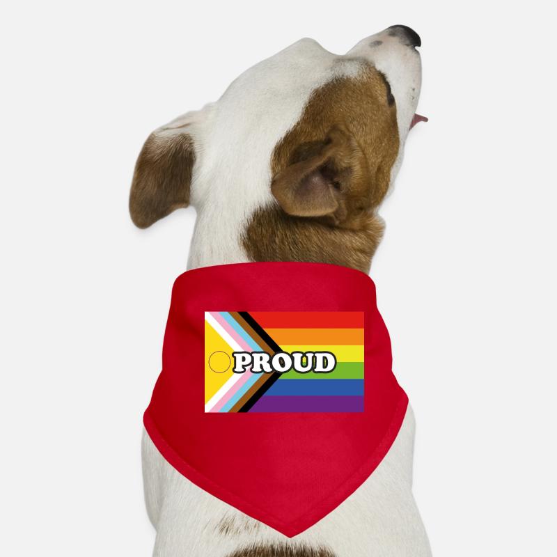 Drapeau de la fierté inclusive PROUD Bandana pour chien