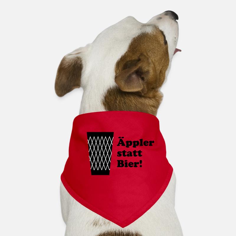 Geripptes Äppler statt Bier Hunde-Bandana