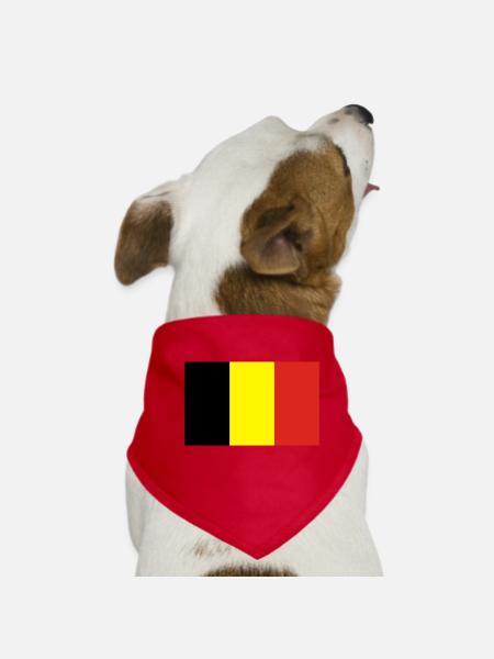 Belgien - Hunde-Bandana - Rot - Vorne