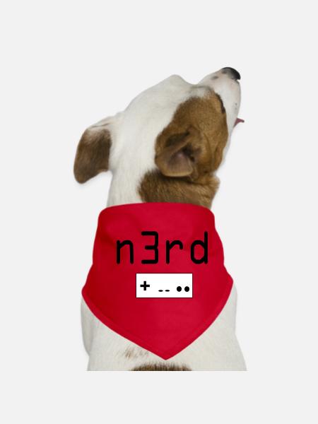 Nerd - Hunde-Bandana - Rot - Vorne