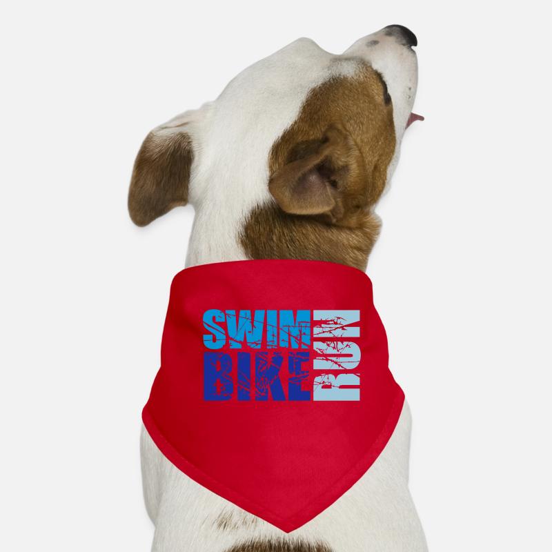 fissures scratch tampon nager vélo courir texte logo tria Bandana pour chien
