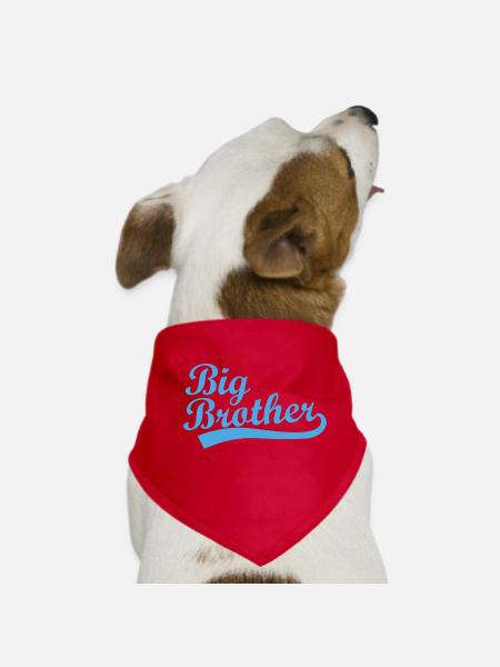 Grand frère - Bandana pour chien - rouge - Devant