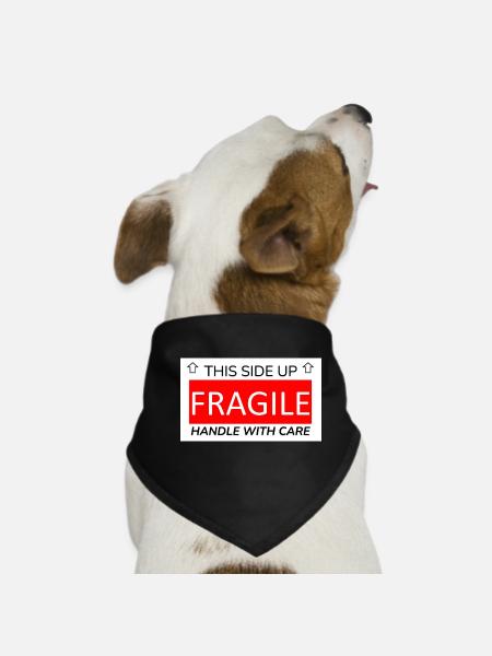 fragile - Dog Bandana - black - Front