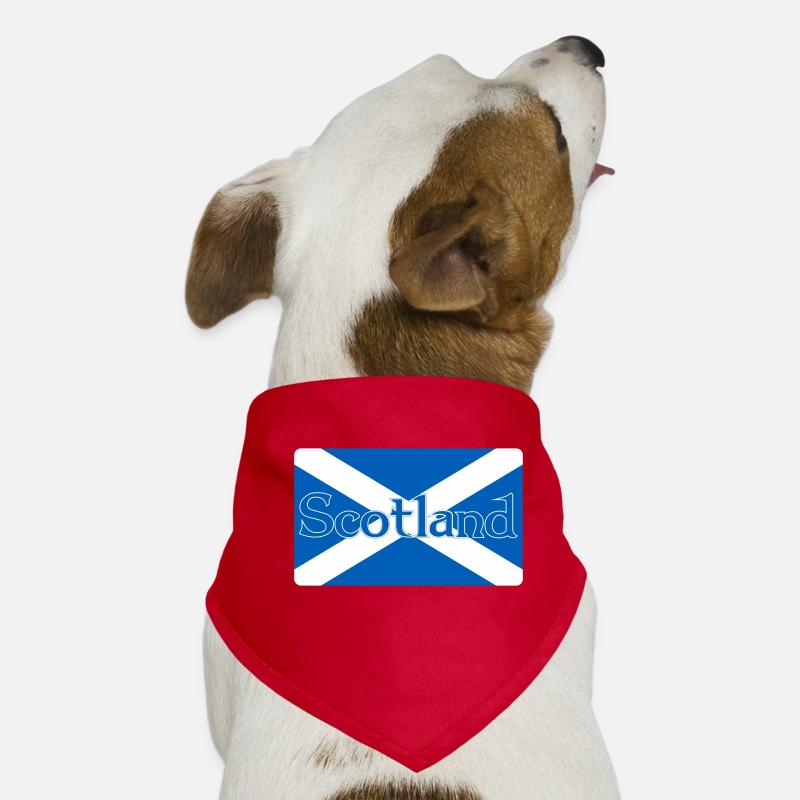Scotland Flag with text on top Dog Bandana
