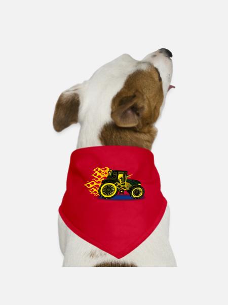 Traktor-Tuning - Hunde-Bandana - Rot - Vorne