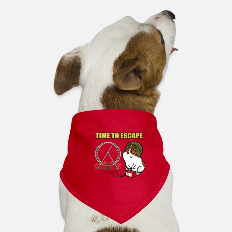 Cute hamster cool helmet, dynamite and hamster wheel Dog Bandana