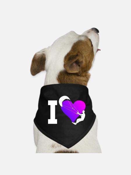 Kitesurf Hommes Kitesurf Femmes Kitesurf - Bandana pour chien - noir - Devant