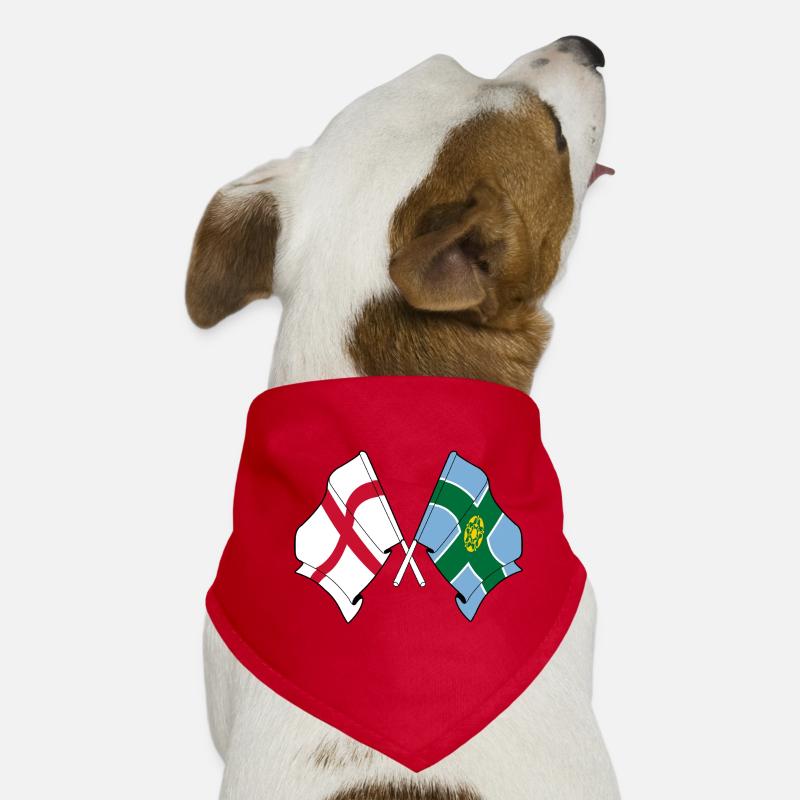Derbyshire x England Flags Dog Bandana