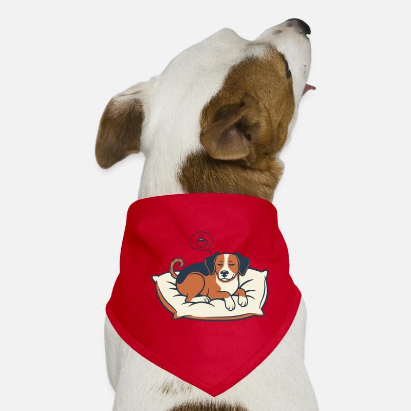 Propulsé par Coffee & Dog Dreams Bandana pour chien