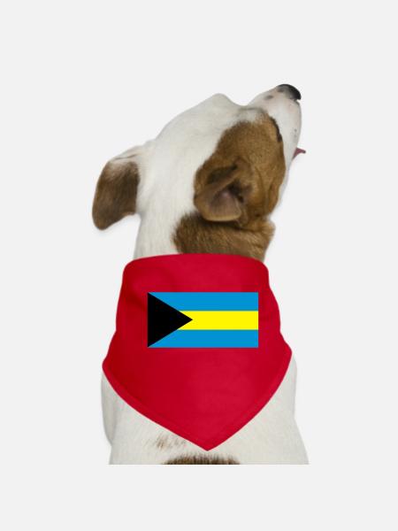Drapeau des Bahamas - Bandana pour chien - rouge - Devant