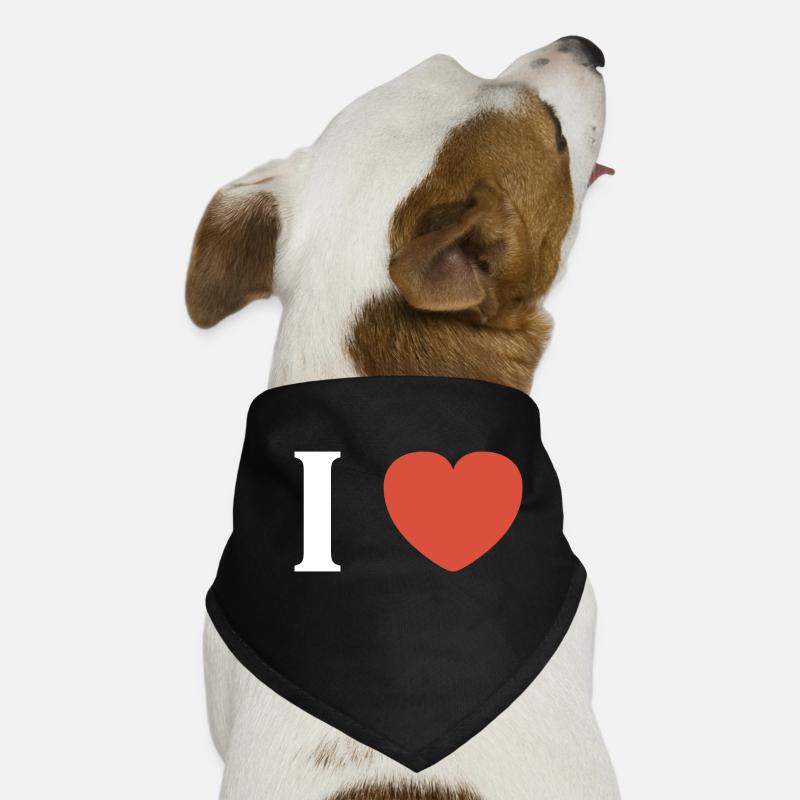 i love Bandana pour chien