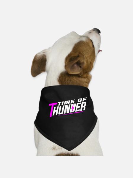 PINK POWER - Dog Bandana - black - Front