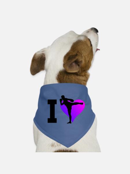Herren Thaiboxer Thaibox Thaiboxen Muay Thai - Hunde-Bandana - Rot - Vorne