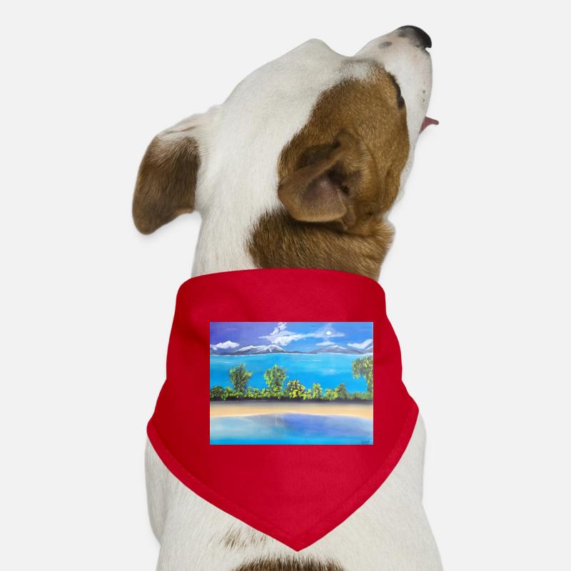 Lake Landscape with Mountains and Forest Dog Bandana