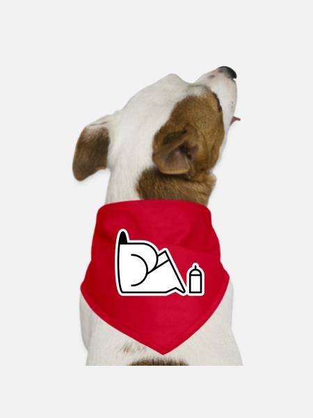 À la recherche de boîtes - Bandana pour chien - rouge - Devant