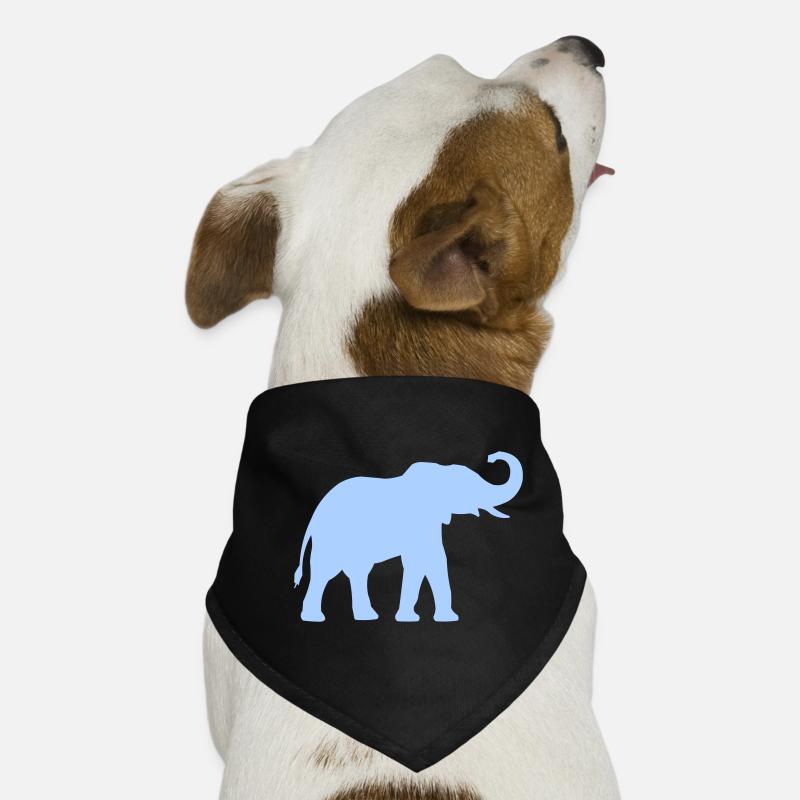 Blue elephant outline Dog Bandana
