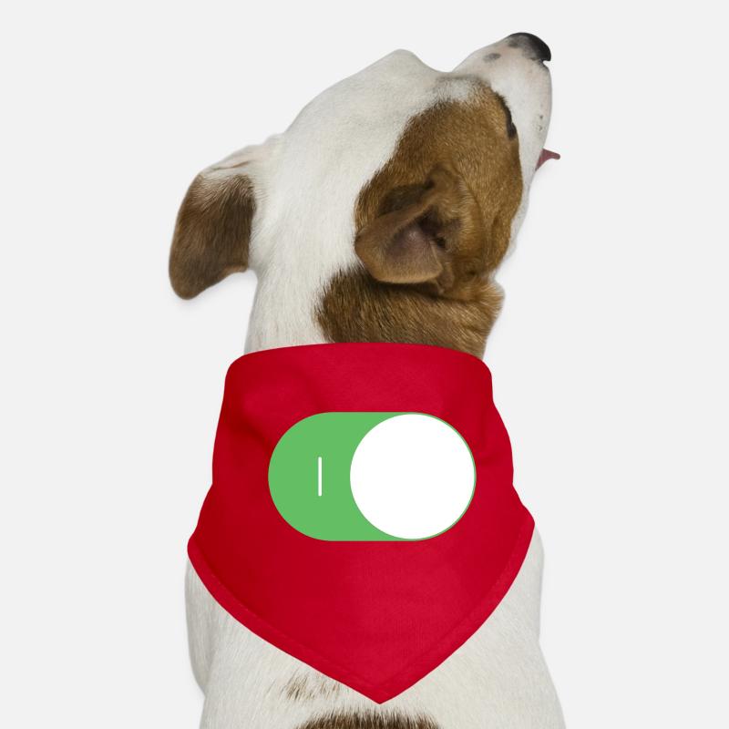 On/Off Switch ON/OFF - Dog Bandana - red