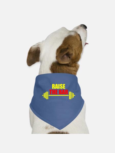 Haussez la barre jaune et rouge - Bandana pour chien - rouge - Devant
