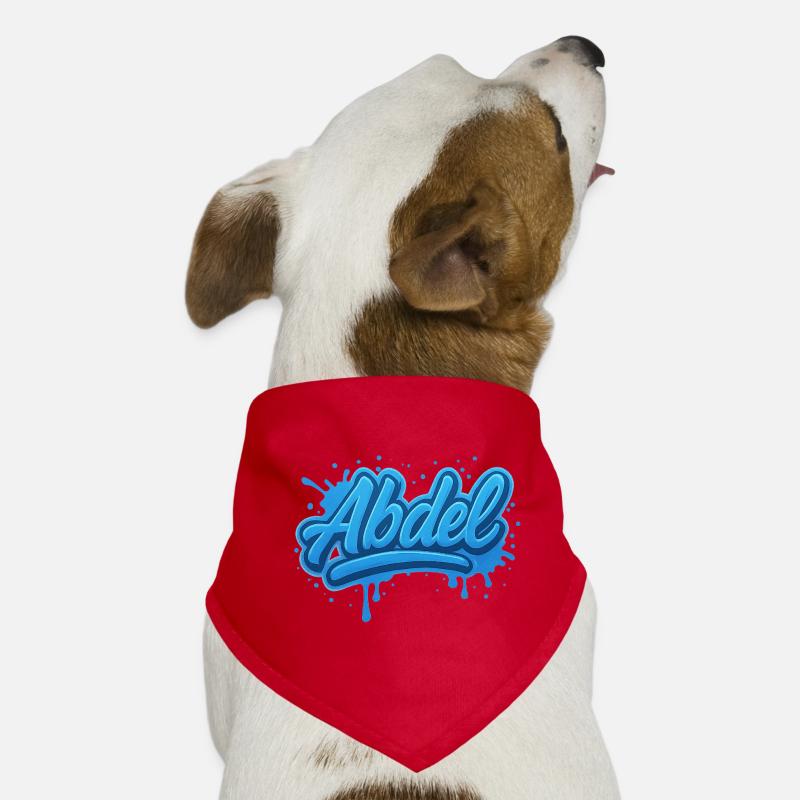Graffiti Name Abdel ideal gift printable on Dog Bandana