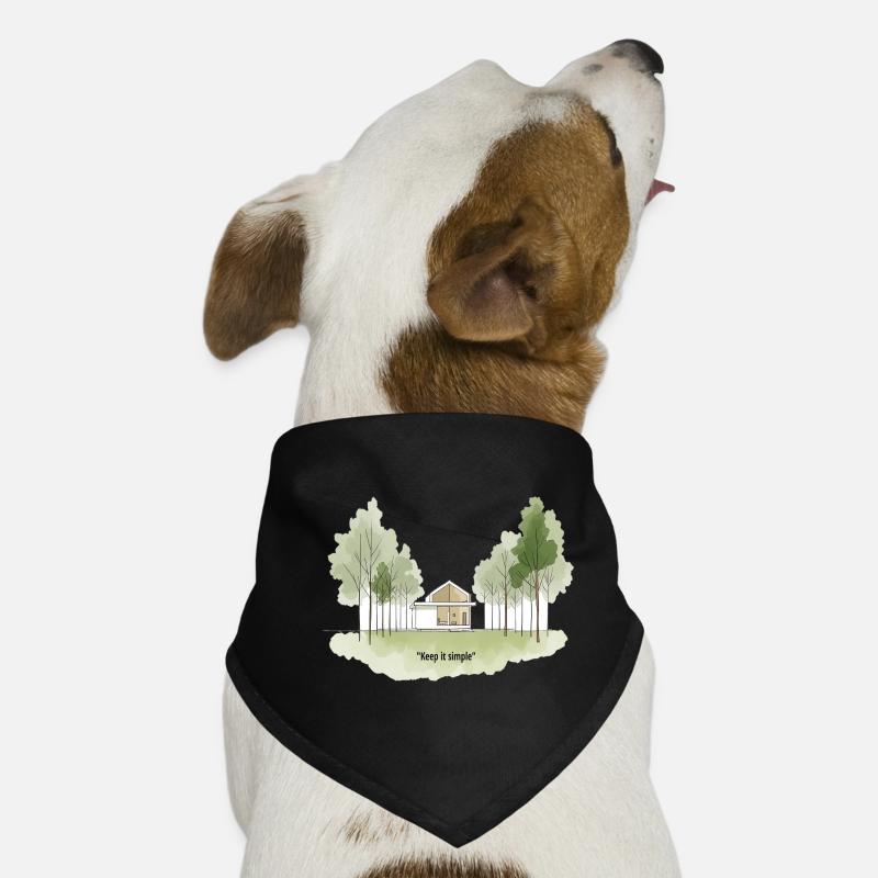 Gardez ça simple : un paysage de cabine Bandana pour chien