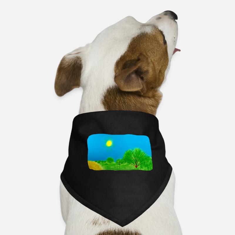 Bäume und Wiese Hunde-Bandana