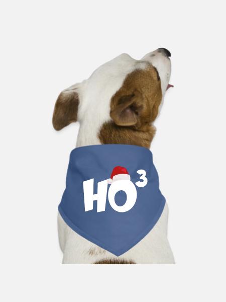 MERRY CHRISTMAS HO HO HO - Dog Bandana - red - Front