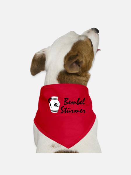 Bembel Stürmer #100%Hessen #069 #FrankfurtLiebe - Hunde-Bandana - Rot - Vorne