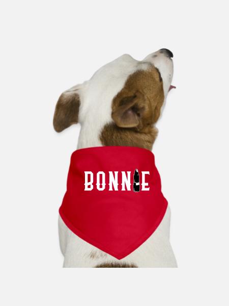 Bonnie & Clyde Partnerlook - Hunde-Bandana - Rot - Vorne