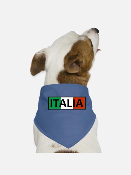 Italy Flag Rome Pisa Italia Europe Country ITA - Dog Bandana - red - Front