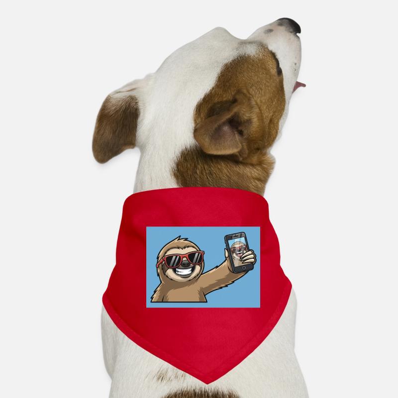 Conception de selfie de paresseux cool Bandana pour chien