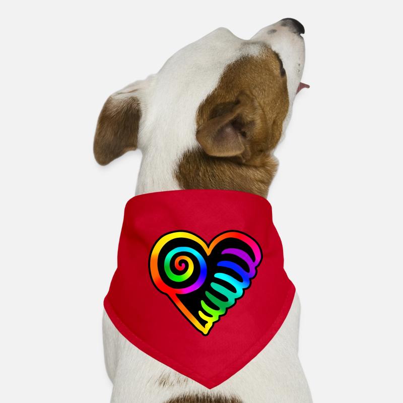 Herz Regenbogen Hunde-Bandana