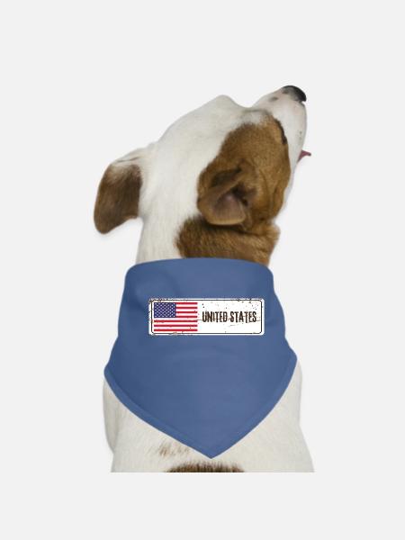Flagge der Vereinigten Staaten - Hunde-Bandana - Rot - Vorne