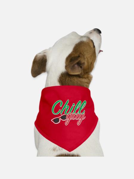 chill_guy - Hunde-Bandana - Rot - Vorne