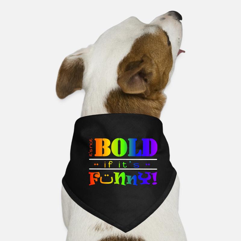 Lebendiger Regenbogen Lustiges Mutiges Textdesign Hunde-Bandana