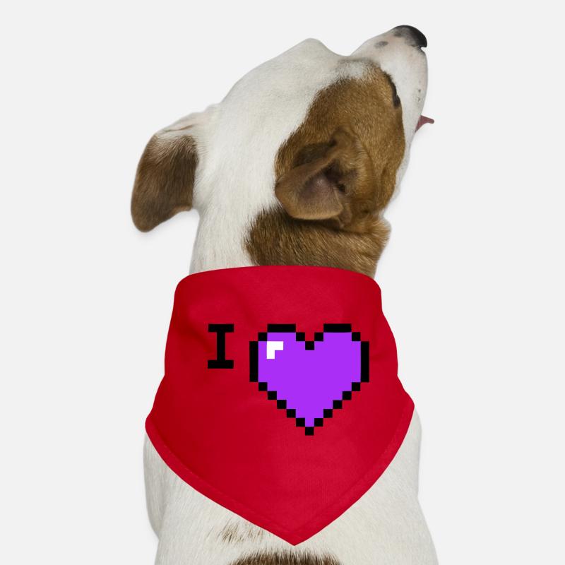 I Love Heart Placeholder Text Dog Bandana