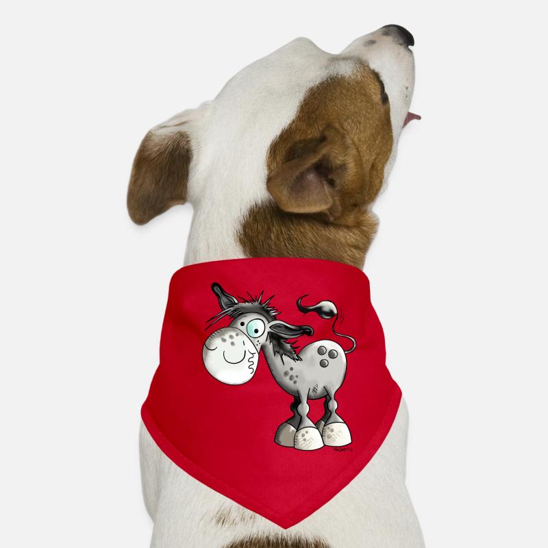 Funny Donkey - Bandana pour chien - rouge