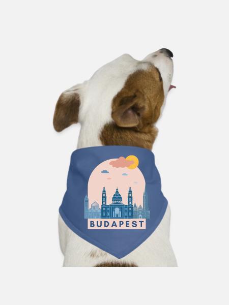 Hungary Budapest Design Europa Europe Gift - Dog Bandana - red - Front