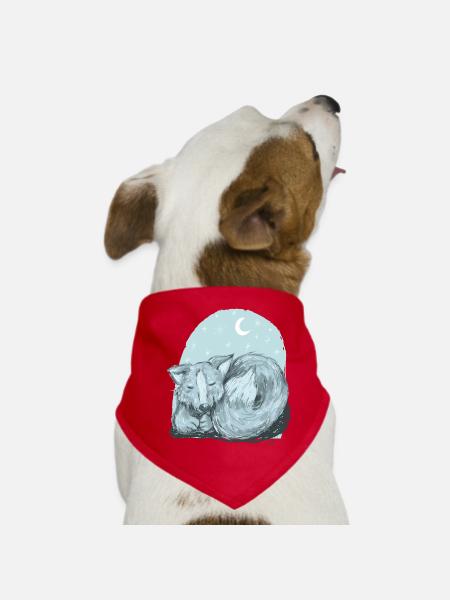 Vinja the she-wolf - Dog Bandana - red - Front