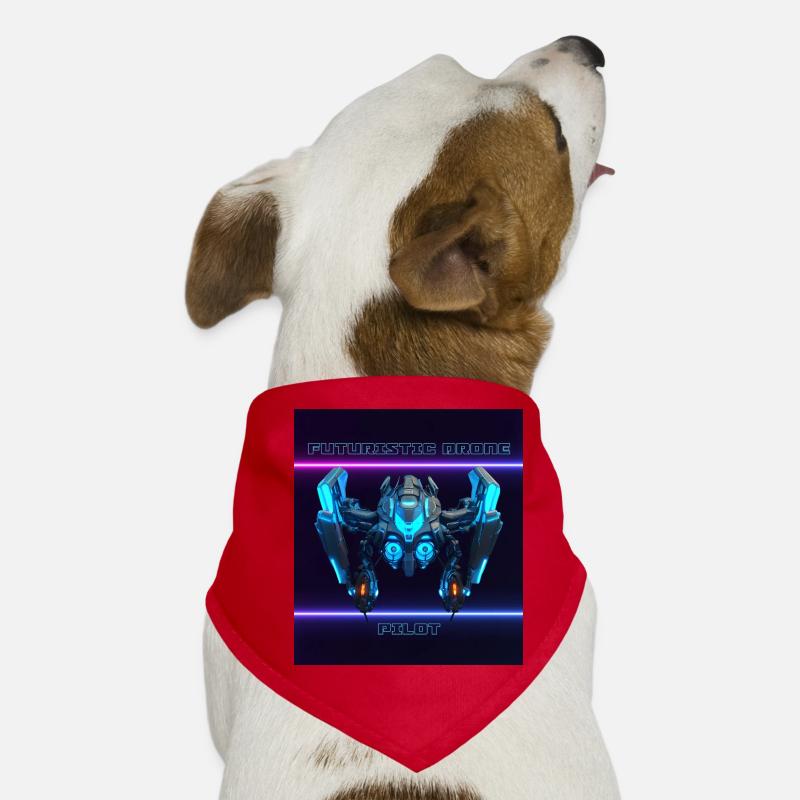 Futuristischer Drohnenpilot 2 Hunde-Bandana