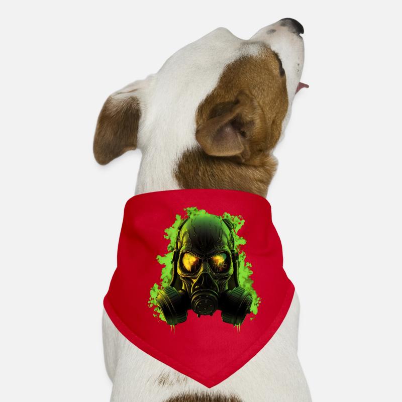Gas Mask Green Dog Bandana